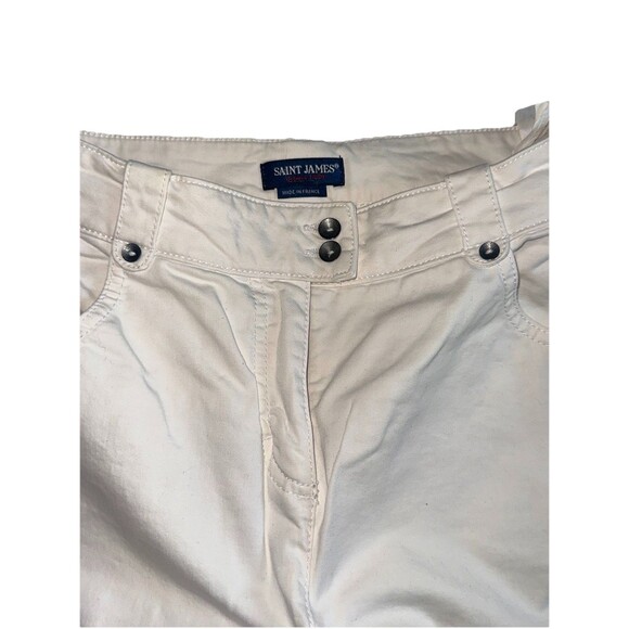 Saint James Women’s Double Button White Pants Made In France 30x31‎ - Picture 3 of 7